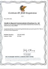 FDA certificate from Health & Beyond Health Technology (Suzhou) Co.,Ltd