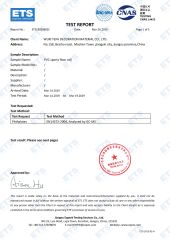 sports floor test report certificate from Wuxi Tefa Decoration Material Co., Ltd.
