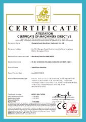 CE Certificates certificate from Shanghai Lao Le Machinery Equipment Co., Ltd.