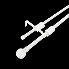 Online Sale Curtain Rods Set Extendable Curtain Rod Origin Cn Shape Round Style Modern Feature Durable Color Customized Rod Diameter 25mm - Image 2