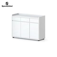 Spaceunited Modern Workstation Tempered Glass Door File Storage Metal Filing Cabinet - Image 1