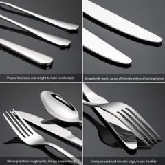 Stainless Steel Cutlery Flatware Silverware Set - Image 3