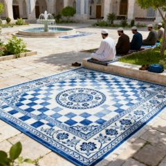 Factory Direct Sales Wholesale Muslim Embossed Worship Blanket Prayer Mat Islamic Prayer Rug with Tassels - Image 1