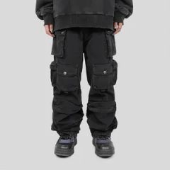 Washed Utility Trousers Custom Logo Style Loose Trademark JX Origin China Material Canvas Function Waterproof Model NO. - Image 6