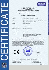 RoHS certificate from Rayborn Lighting Industry Co., Ltd.