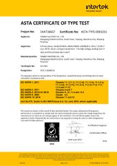 ASTA certificate from Farady Electric Co., Ltd.