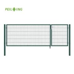 Asymmetric Double Wire Security Gate with PVC Powder Coating for Car Entrance - Image 5
