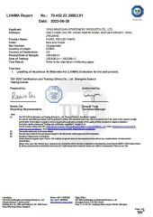 test certificate from Yiwu Mingyuan Stationery Products Co., Ltd.