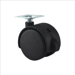 Wholesale M8 Thread Screw Top Plate PVC Castor Black 40mm 50m 65mm Swivel Furniture Caster Wheel - Jinan Hongsheng Industry Development Co., Ltd
