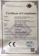 CE Media Converter certificate from Shenzhen Longxing Industrial Co., Ltd.