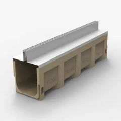 U Shape Polymer Concrete Linear Drain Outdoor Invisible Slot Drainage Channel - Image 1