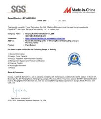 SGS certificate of Nanjing NutriHerb BioTech Co., Ltd. – certificate photo, supplier certificates section