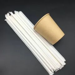 Bar Accessories Eco Paper Straw with White Paper Wrapped Packaging - Image 6
