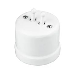 White Ceramic Toggle Light Switches for European Market Type Normal Open Size Diameter 65mm Model NO. K1-R210NM Standard EU - Image 1