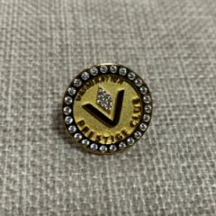 Customized Golden Plated Fashion Cuff-Links MOQ 1000PCS Stock Stock Shape Round Origin China Logo Customized Model NO. - Image 1