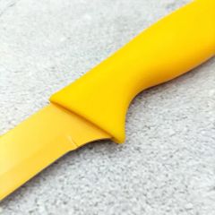 Yellow Color Non Stick Coating Utility Knife with Blade Guard - Image 5