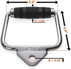 Real Swiss Single Cable Cross D Handle With Rubber Hand Grips For Professional - Image 1