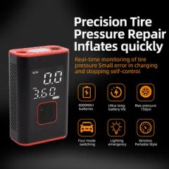 Digital Auto Tire Pump - Smart Inflator with LCD Screen & 3 Nozzles - Image 2