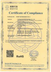 RoHS of led panel lights certificate from Fuzhou Colshine Electric Co., Ltd.