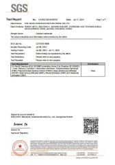 RoHS Certificate certificate from Zhejiang Zhaoyuan New Materials Co., Ltd