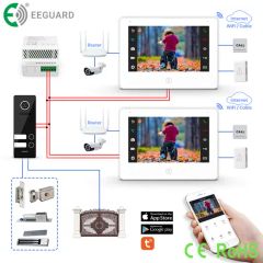 2-Wire 7 Inch WiFi Video Intercom Door Phones 2 Family Tuya Security - Image 6