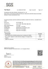 SGS report for precipitated barium sulfate certificate from GUANGDONG XIMI NEW MATERIAL TECHNOLOGY CO., LTD.