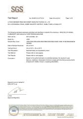 SGS report of ring die certificate from Liyang Weikeer Feed Machinery Manufacturing Co., Ltd.