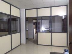 Aluminium Partitions, Slim Profile, Infill Material: Glass Usage Office Glass Type Clear Frame Color Black Glass Thickness 12 - Image 1