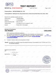 REACH of Transformers certificate from IKP ELECTRONICS CO., LTD.