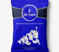 White Hi Tech 14mm PVC Cable Clip, Packaging Size: 100 pieces/packet - Image 1