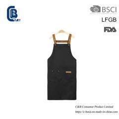 Durable Canvas Grill Chef Apron, BBQ Kitchen Cooking Aprons Logo OEM Age Adults Type Waist Origin China Style Simple Trademark - Image 3