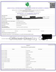 APEDA REGISTRATION certificate from GLOBAL INDIA EXPORT SOLUTIONS