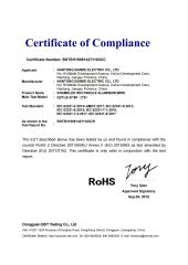 RoHS Test Report certificate from Nantong Baiwei Electric Co., Ltd.