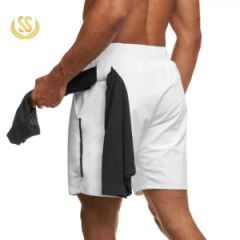 Gym Shorts Breathable Custom Logo Quick Dry Workout Fitness Running Shorts - Guangzhou Shangshang Industrial Co., Ltd.