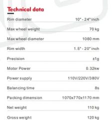 Hot Selling Wheel Balancer / Essential Workshop Equipment Model Bl3080r - Image 3