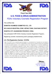 FDA's Voluntary Cosmetic Registration Program certificate from Guangzhou EmbAroma Cosmetics Co., Ltd.