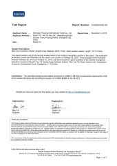 Barn door Hardware Test Report certificate from Shanghai Housing International Trade Co., Ltd.