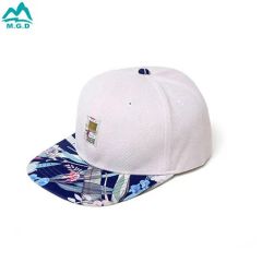 Wholesale Two-Tone Printed Brim Custom Logo Custom Snapback Caps Black - Image 2