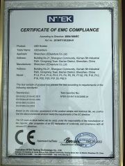 EMC certificate from Shenzhen LEDventure Co., Ltd.