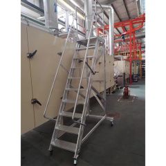 Warehouse Climbing Ladder Mobile Platform Mobile Metal Stairs Tools for Construction - Image 3
