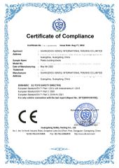 CE certificate from GUANGZHOU KEMOLI INTERNATIONAL TRADING CO., LIMITED