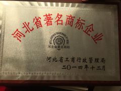 Famous Brand Enterprise in Hebei Province certificate from Hebei Yizhuo New Material Technology Co., Ltd.