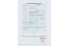 trade Import export certificate certificate from Fujian Sport Trade Co., Ltd.