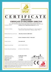 CE certificate from Nanjing Chutuo Shipbuilding Equipment Co., Ltd.