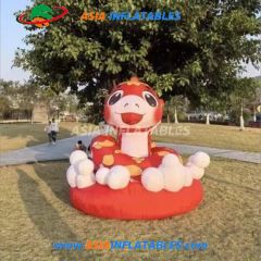 Inflatable New Year Snake Mascot High Giant Inflatable Cartoon Snake Street Decoration - Image 2