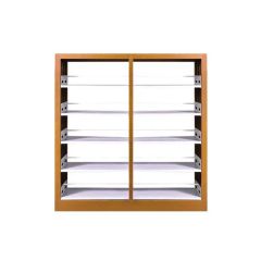 Premium Double Steel Portable Library Bookcase for Books Layer 5 Size High Door 0 Door Origin China Rotary Fixed Style - Image 4