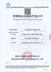 Certification for Safe Transport of Goods by sea certificate from Chongqing Leeyu Fasteners Technology Co., Ltd.