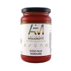 High quality organic tomato and vegetable sauce made in Italy 340g glass jar fresh tomato - Image 1