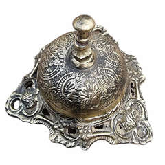 Unique Vintage Brass Table Call Bell Engraved Design, For Worship - Image 5