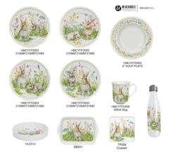 European Style Dinner Plate Easter Dining Set Bunny Gift Ceramic Dinnerware Kitchenware - Image 2